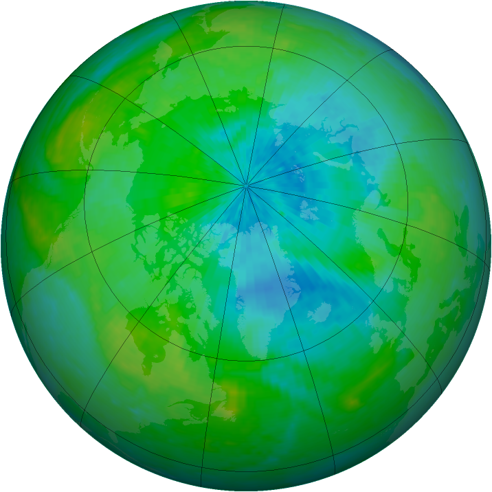 Arctic ozone map for 26 August 2003
